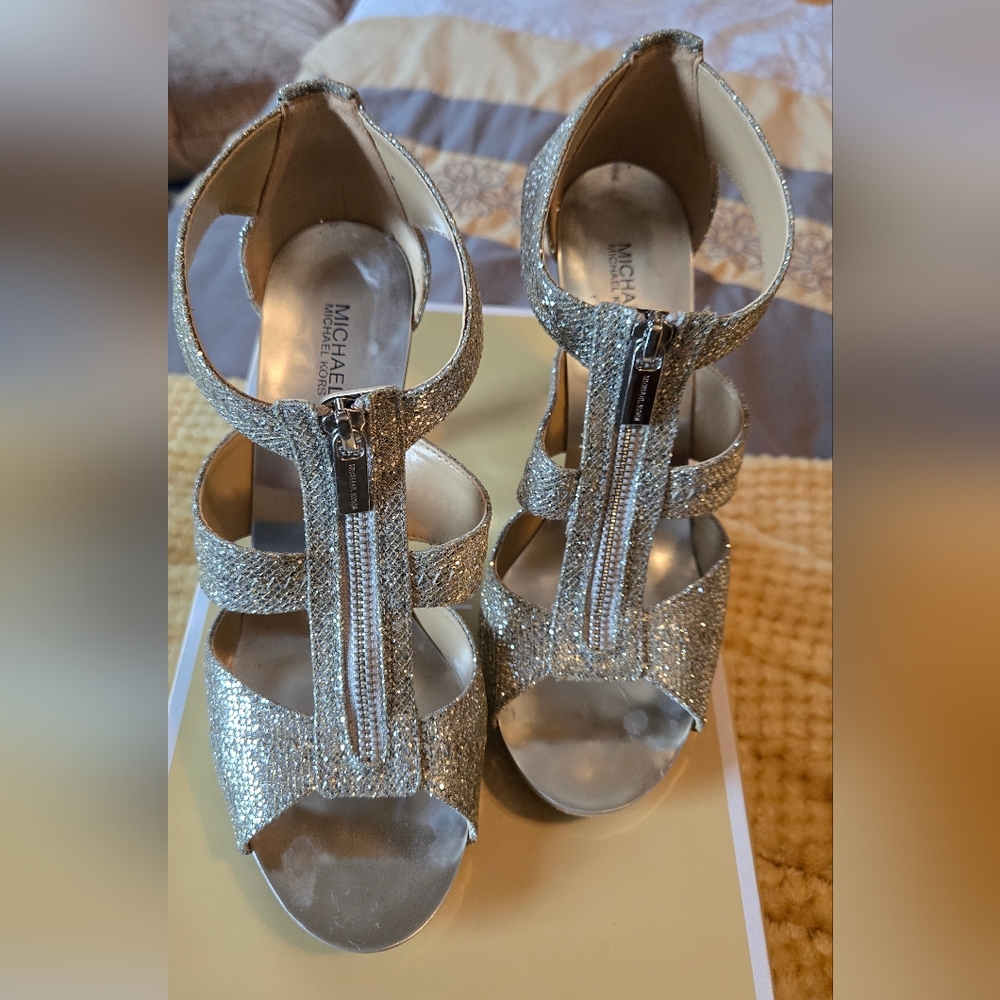Michael Kors Gold Glitter Women's Heels